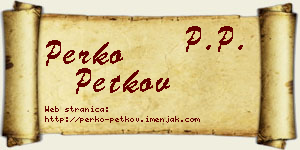 Perko Petkov vizit kartica